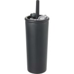 Kyser Recycled Vacuum Tumbler w/ Straw 20oz - 1602-36BKAngle-Right Kyser Recycled Vacuum Tumbler w/ Straw 20oz - 1602-36BKAngle-Right