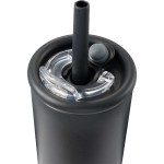 Kyser Recycled Vacuum Tumbler w/ Straw 20oz - 1602-36BKFront Kyser Recycled Vacuum Tumbler w/ Straw 20oz - 1602-36BKFront