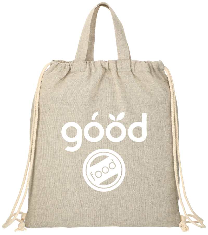 Recycled 5oz Cotton Drawstring Bag 1 Recycled 5oz Cotton Drawstring Bag 1