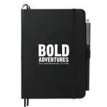 5'' x 7'' Bulleting Bound Notebook w Pen - SM-5278BKFront 5'' x 7'' Bulleting Bound Notebook w Pen - SM-5278BKFront