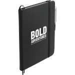 5'' x 7'' Bulleting Bound Notebook w Pen - SM-5278BKAngle-Left 5'' x 7'' Bulleting Bound Notebook w Pen - SM-5278BKAngle-Left