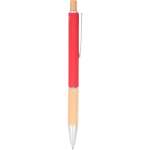 Bamboo and Recycled Aluminum Soft Touch Ballpoint - SM-5205RDFront Bamboo and Recycled Aluminum Soft Touch Ballpoint - SM-5205RDFront