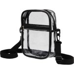Clear Crossbody Tote - SM-5456BKAngle-Left Clear Crossbody Tote - SM-5456BKAngle-Left