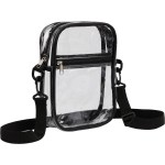 Clear Crossbody Tote - SM-5456BKAngle-Right Clear Crossbody Tote - SM-5456BKAngle-Right
