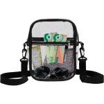 Clear Crossbody Tote - SM-5456BKFront Clear Crossbody Tote - SM-5456BKFront