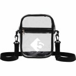 Clear Crossbody Tote - SM-5456BKFront Clear Crossbody Tote - SM-5456BKFront