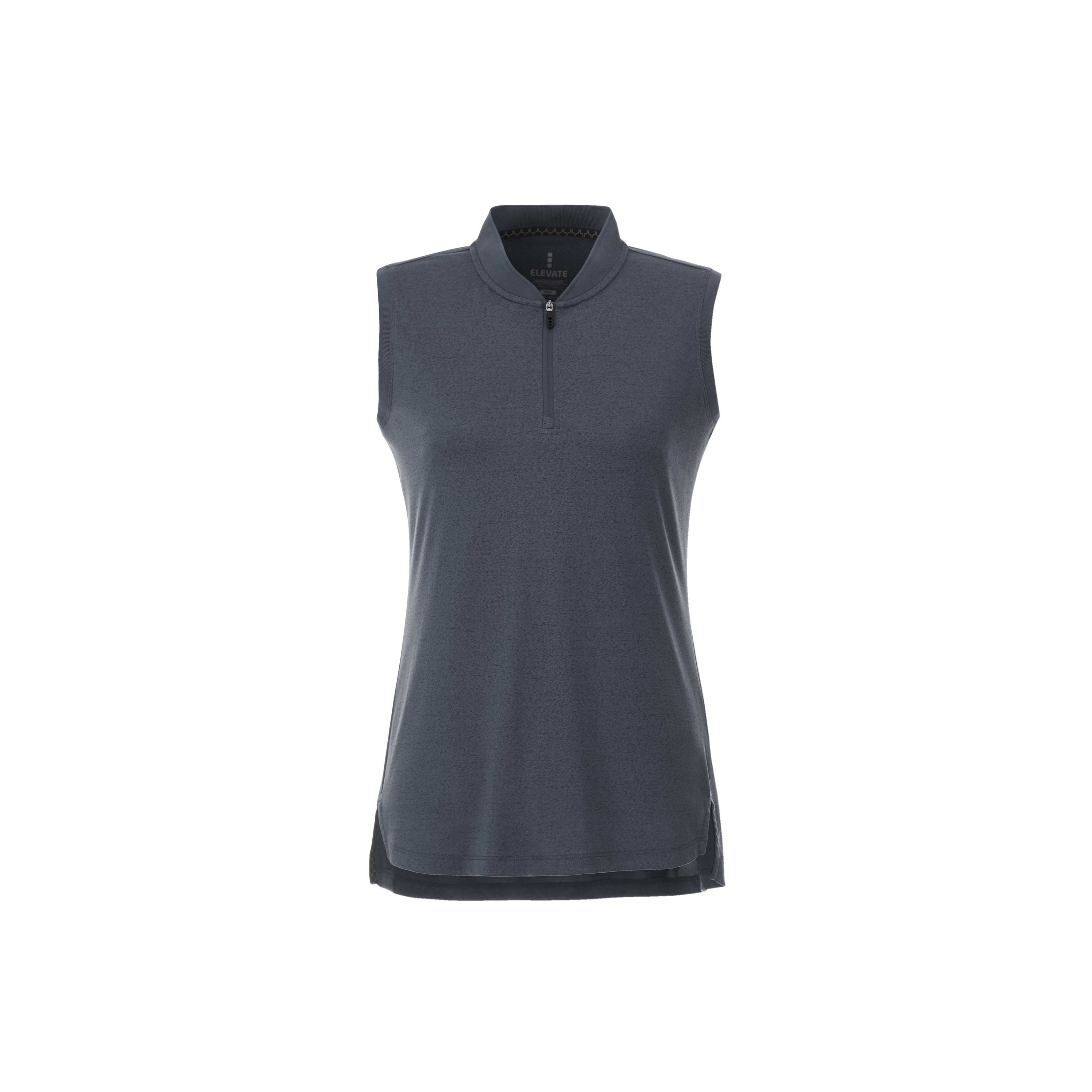 Women's KINPORT Sleeveless Zip Up Stand Collar Performance Polo 1
