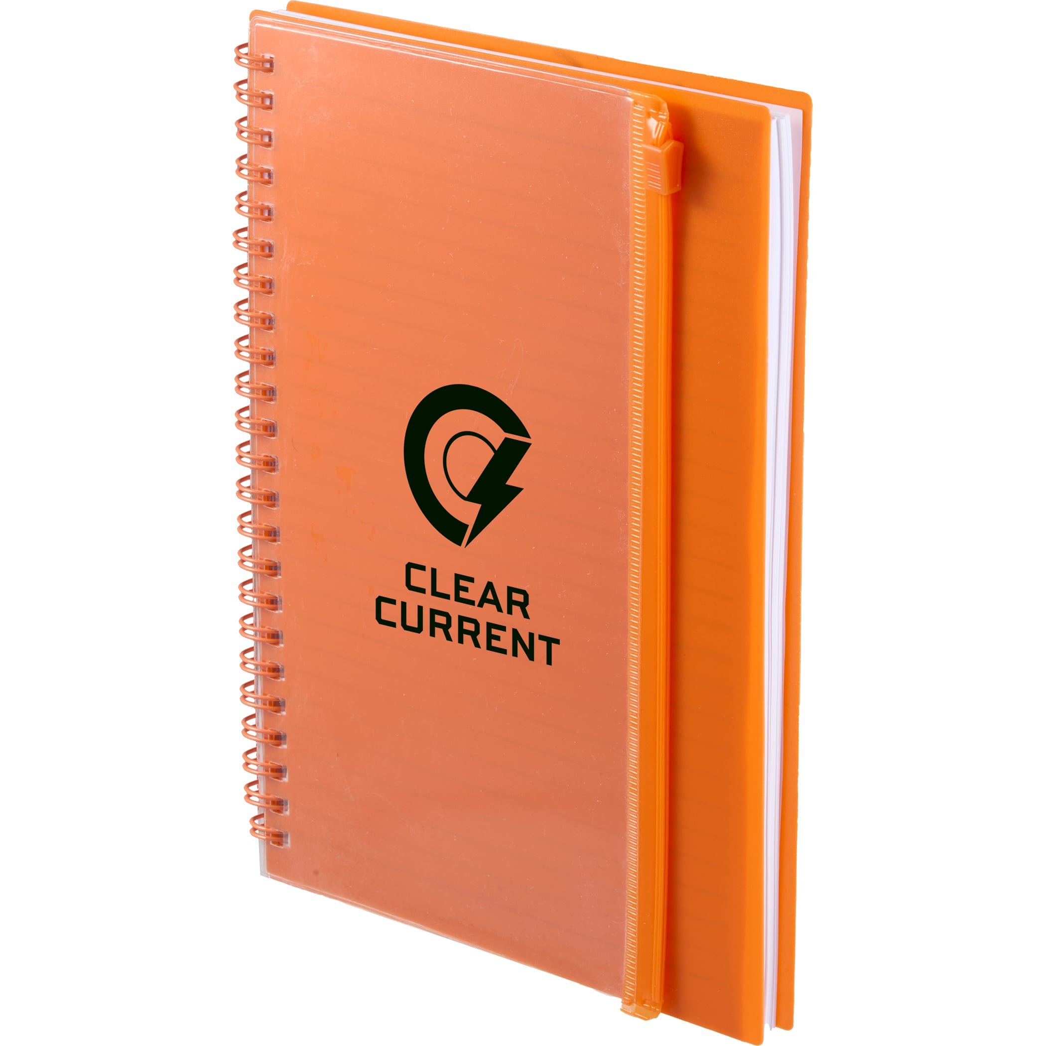 5.5'' x 8.5'' Spiral Notebook with Clear Pocket 1