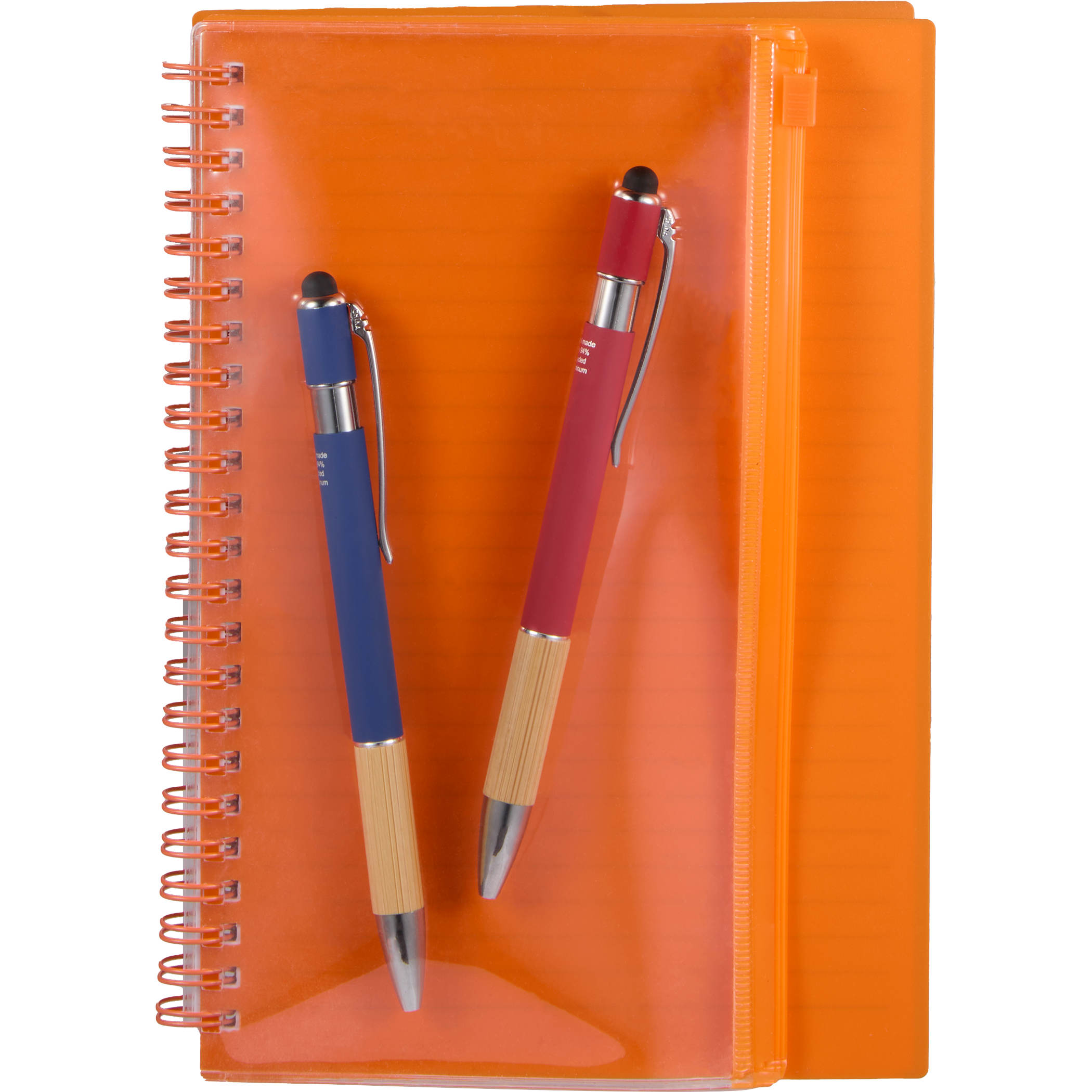 5.5'' x 8.5'' Spiral Notebook with Clear Pocket 1