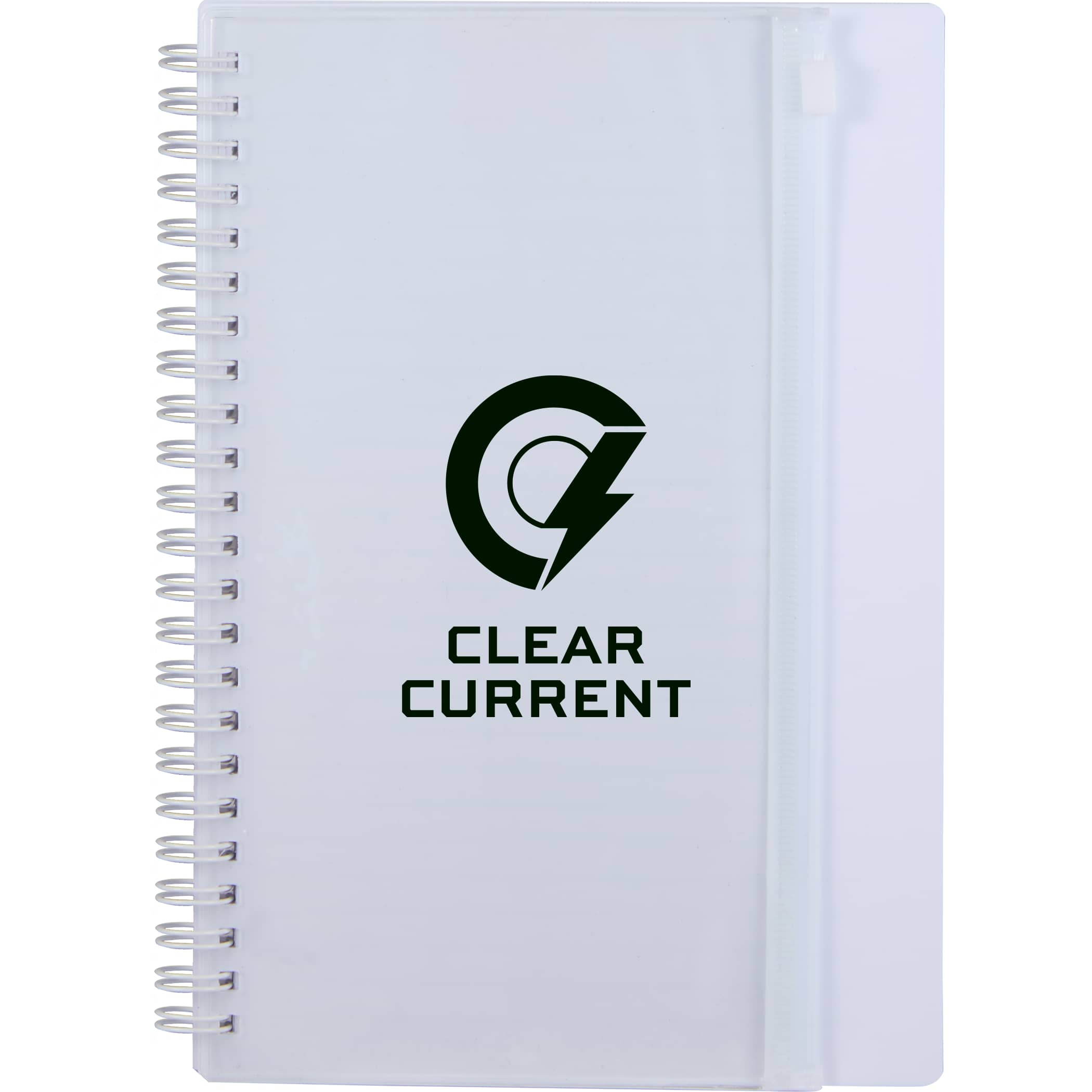5.5'' x 8.5'' Spiral Notebook with Clear Pocket 1
