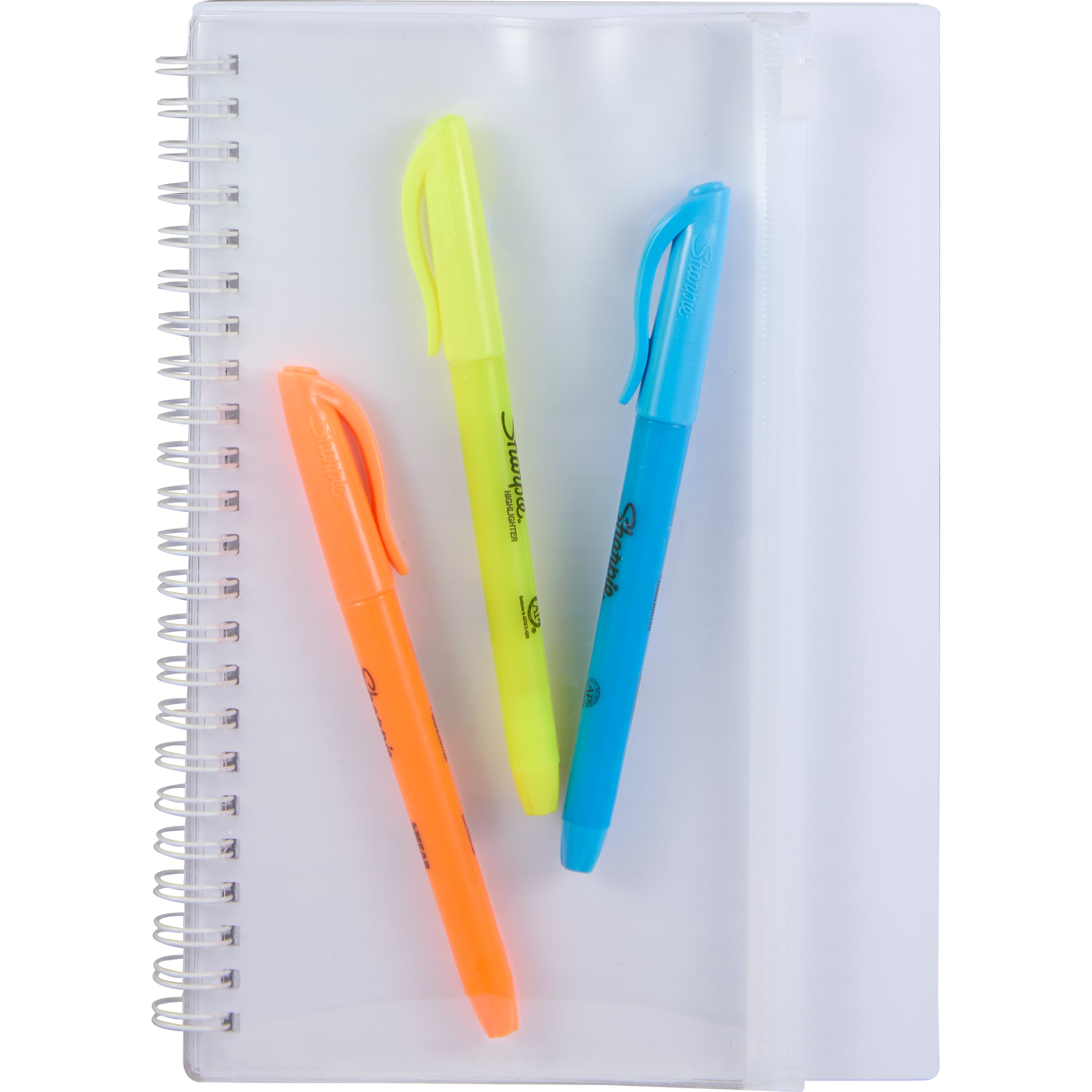 5.5'' x 8.5'' Spiral Notebook with Clear Pocket 1