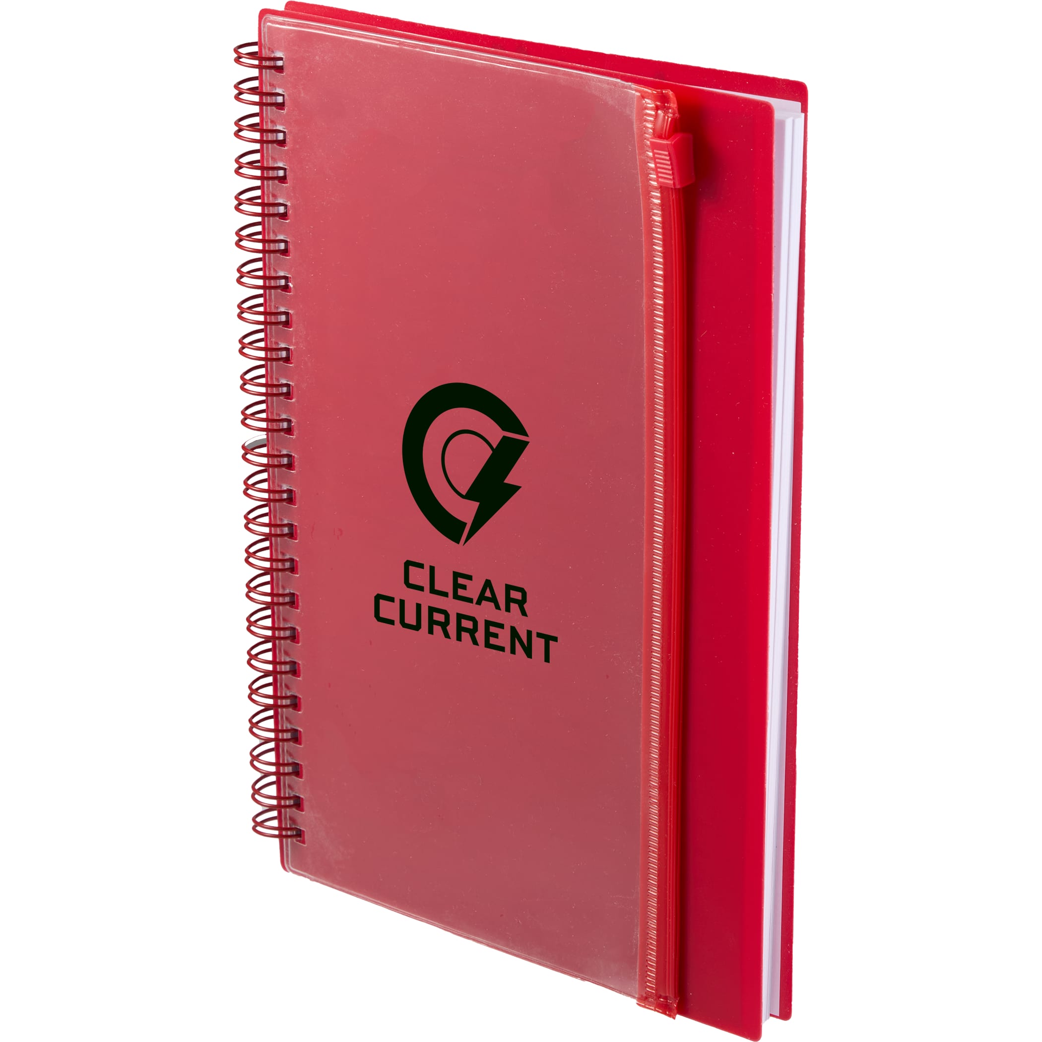 5.5'' x 8.5'' Spiral Notebook with Clear Pocket 1