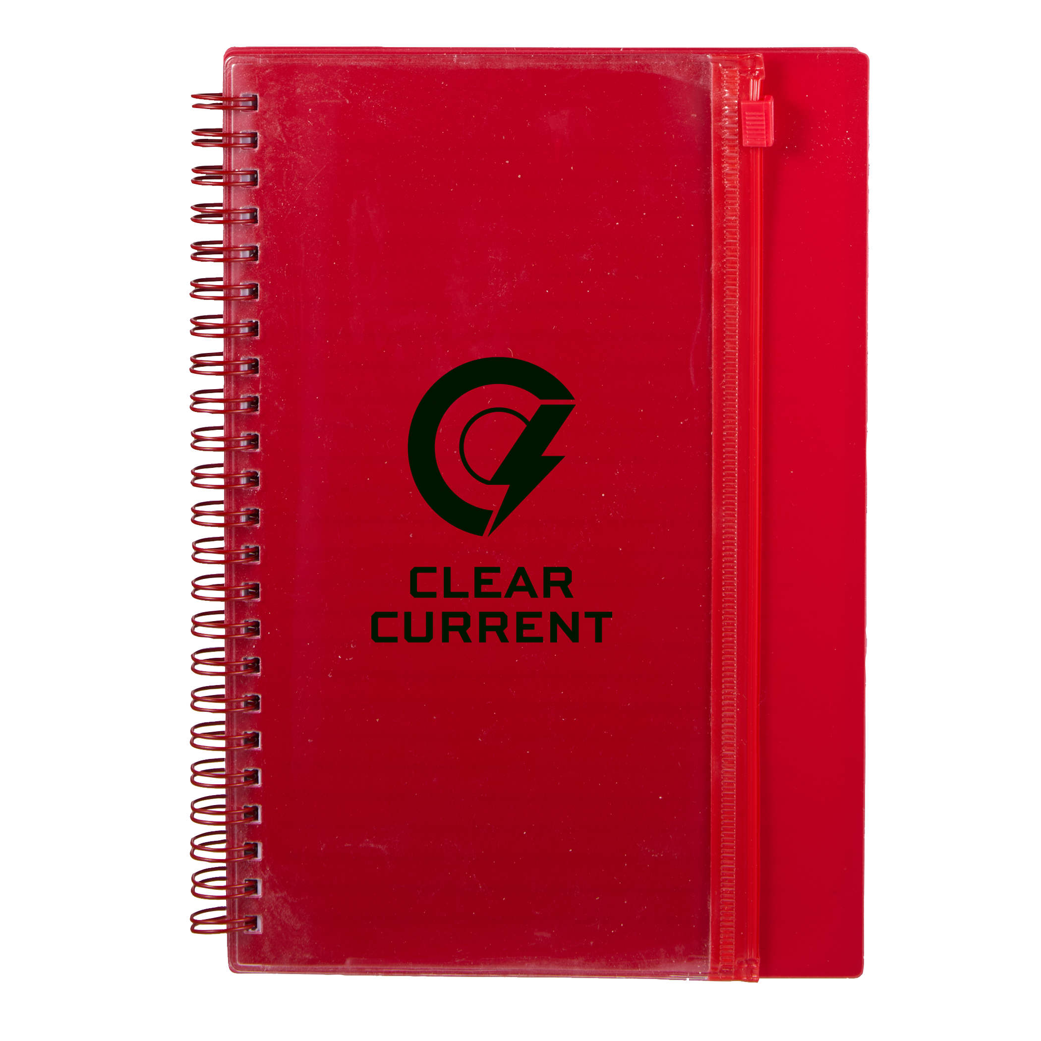 5.5'' x 8.5'' Spiral Notebook with Clear Pocket 1