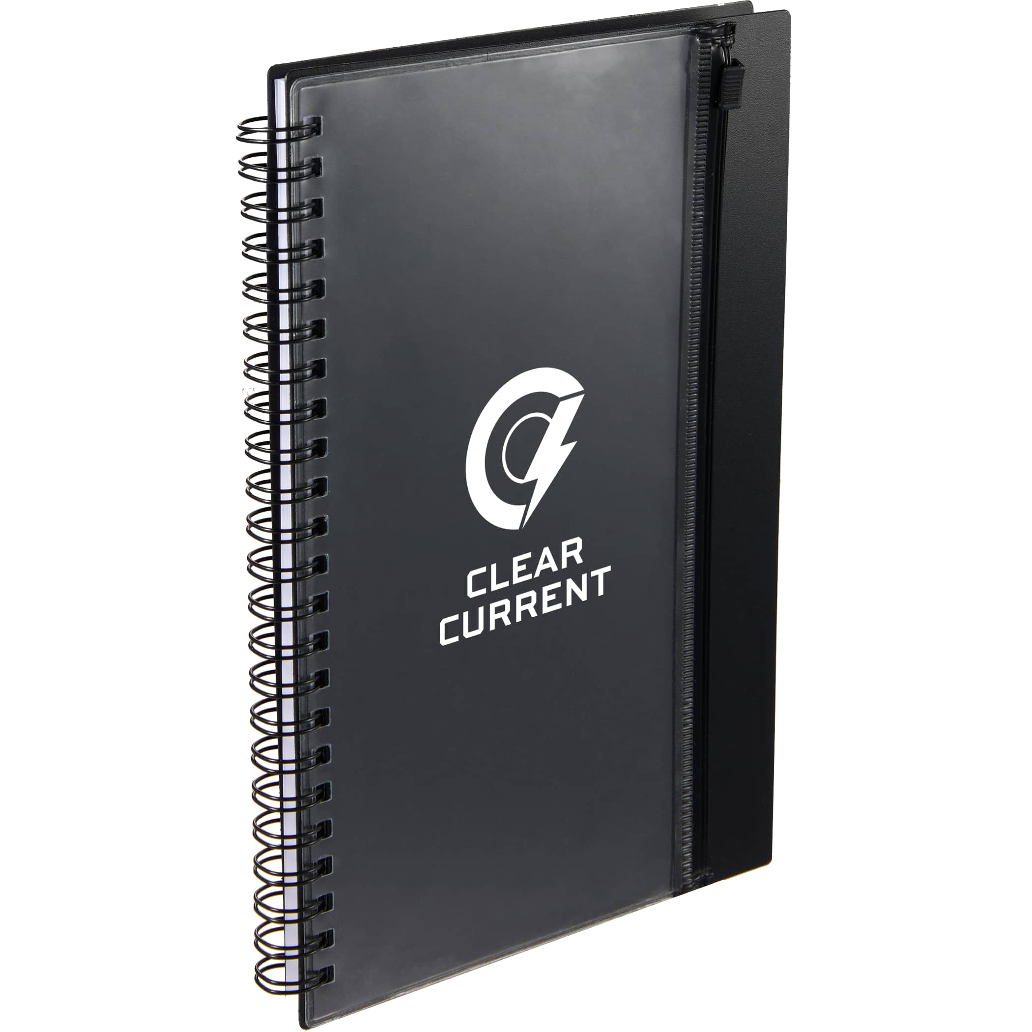 5.5'' x 8.5'' Spiral Notebook with Clear Pocket 1