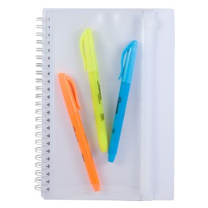 5.5'' x 8.5'' Spiral Notebook with Clear Pocket 1