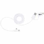 5-in-1 Recycled Long Charging Cable - SM-2853WHFront 5-in-1 Recycled Long Charging Cable - SM-2853WHFront