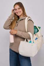 Mini Recycled Cotton Souvenirs Tote - 7901-85NTFront Mini Recycled Cotton Souvenirs Tote - 7901-85NTFront