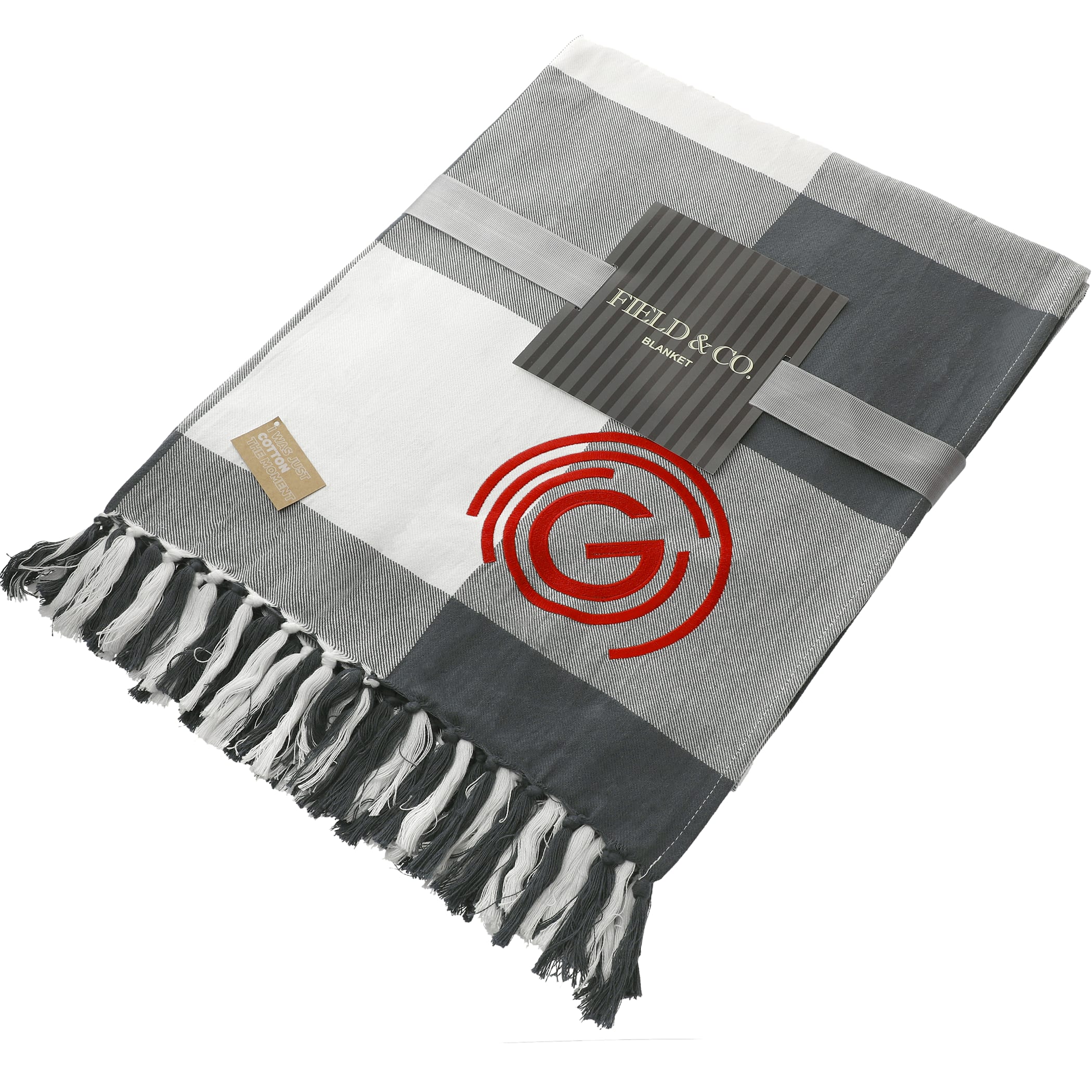Field & Co.® 100% Organic Cotton Check Throw Blanket 1