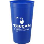 Solid 32oz Recycled Stadium Cup - SM-6014BKAngle-Right Solid 32oz Recycled Stadium Cup - SM-6014BKAngle-Right
