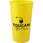 Solid 32oz Recycled Stadium Cup - SM-6014WHAngle-Right Solid 32oz Recycled Stadium Cup - SM-6014WHAngle-Right