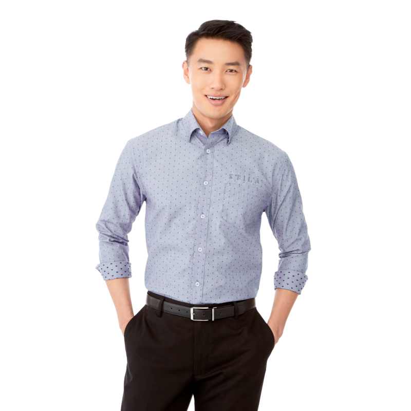 Men%27s HUNTINGTON Long Sleeve Dotted Button Up Shirt 1 Men%27s HUNTINGTON Long Sleeve Dotted Button Up Shirt 1