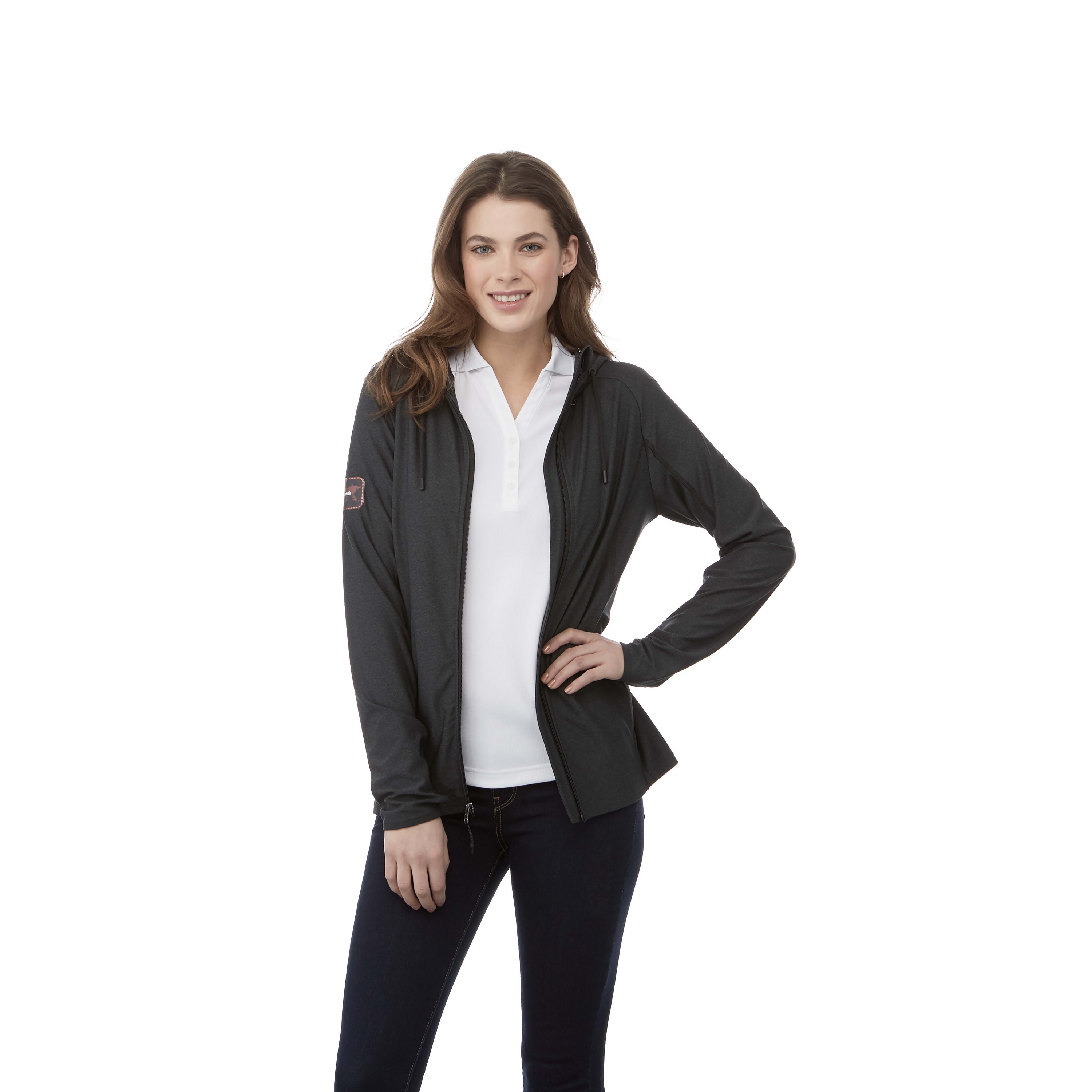 Women's KAISER Stretch Knit Full Zip Lightweight Jacket Hoodie 1