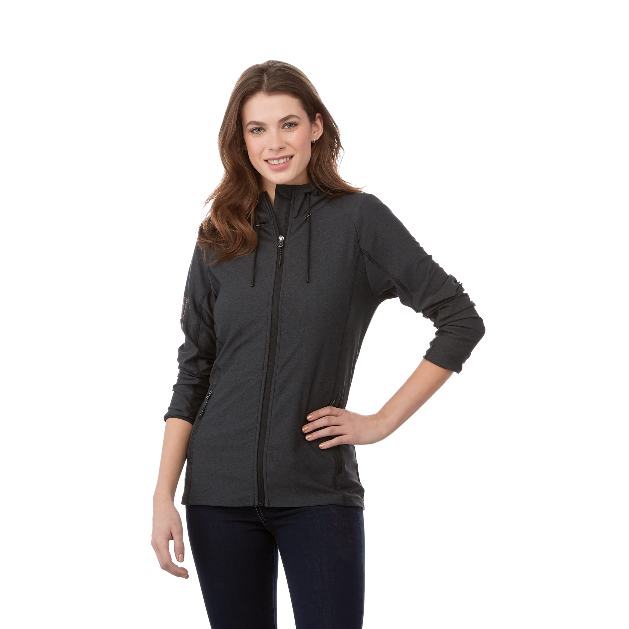 Women's KAISER Stretch Knit Full Zip Lightweight Jacket Hoodie 1