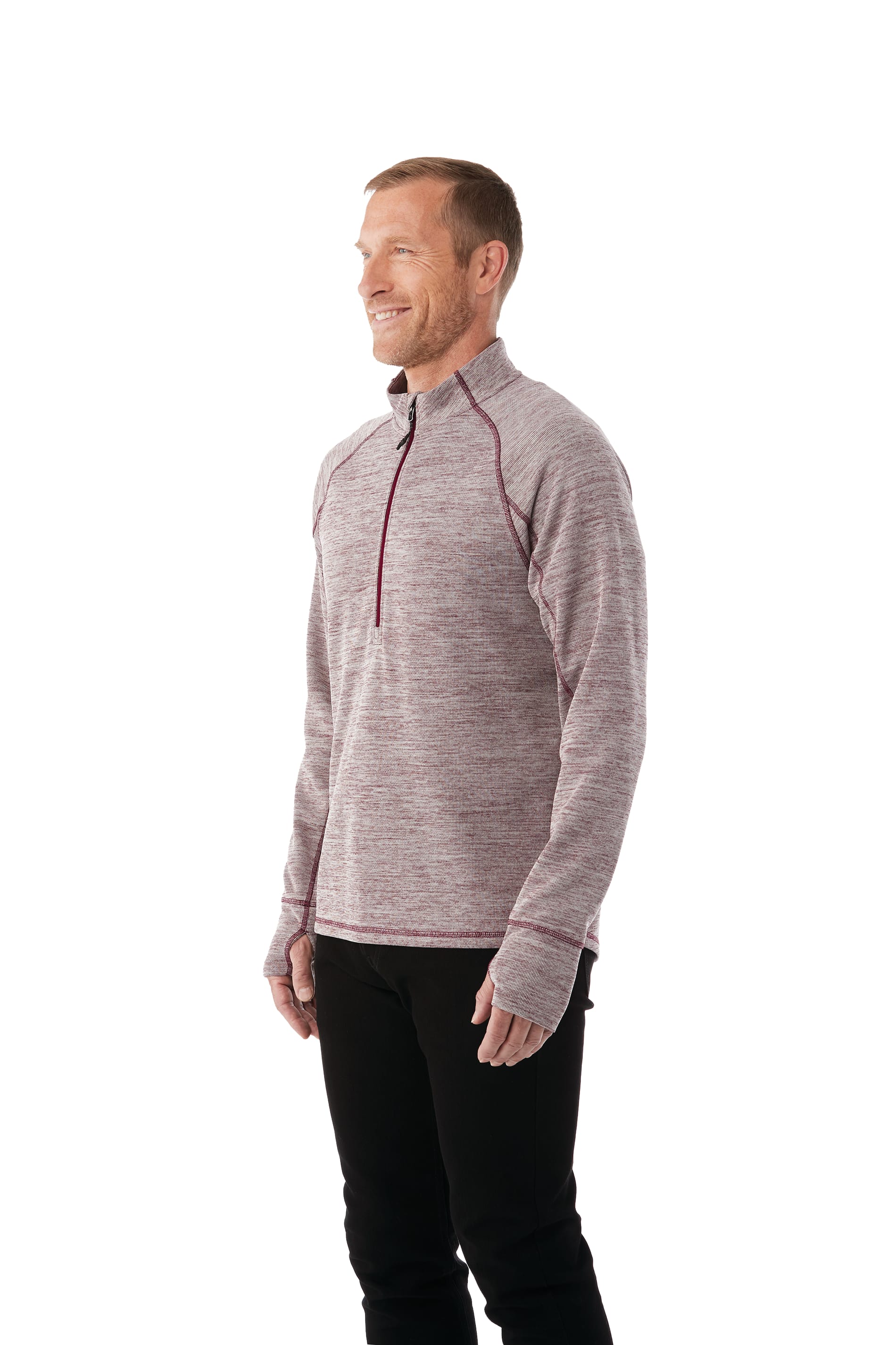 Men's CRANE Performance Knit Half Zip with Thumb Holes 2