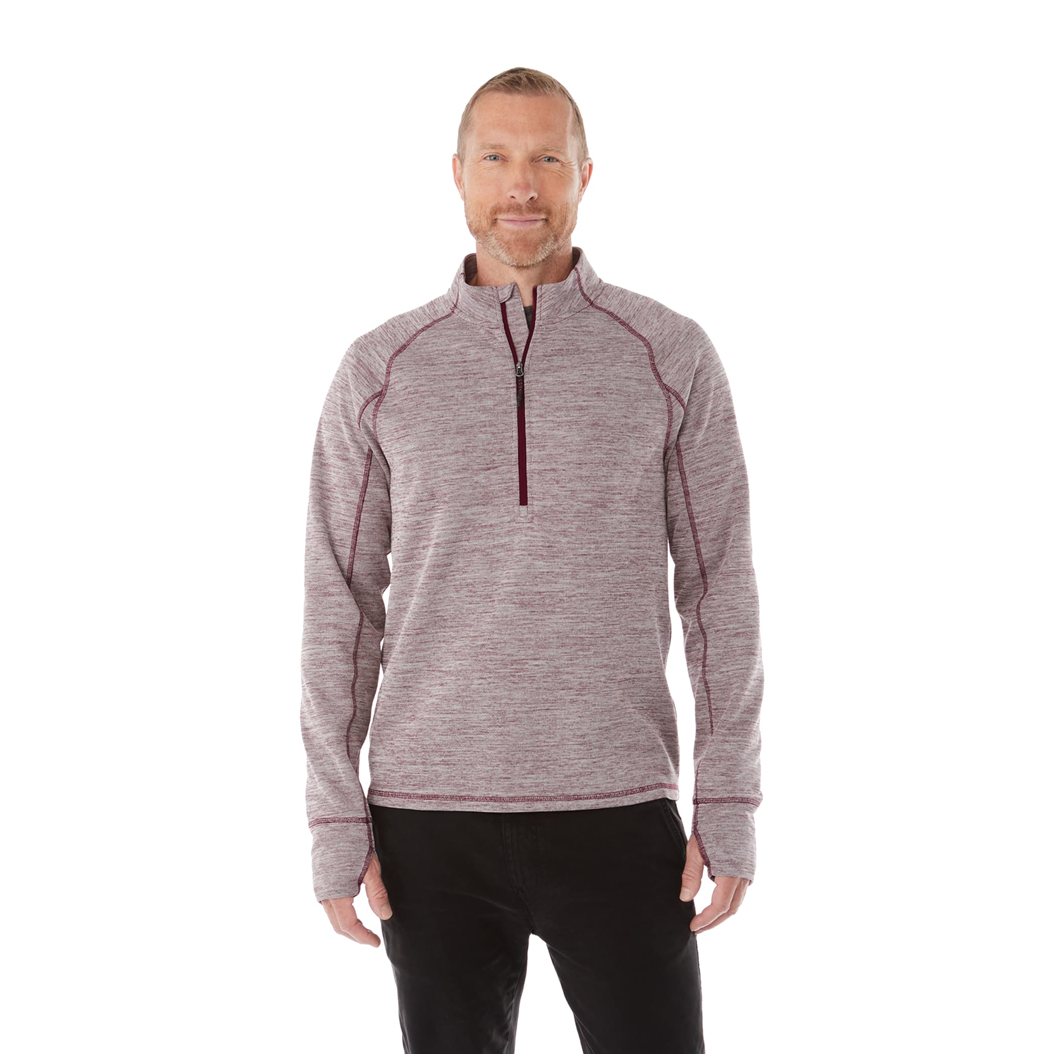 Men's CRANE Performance Knit Half Zip with Thumb Holes 2