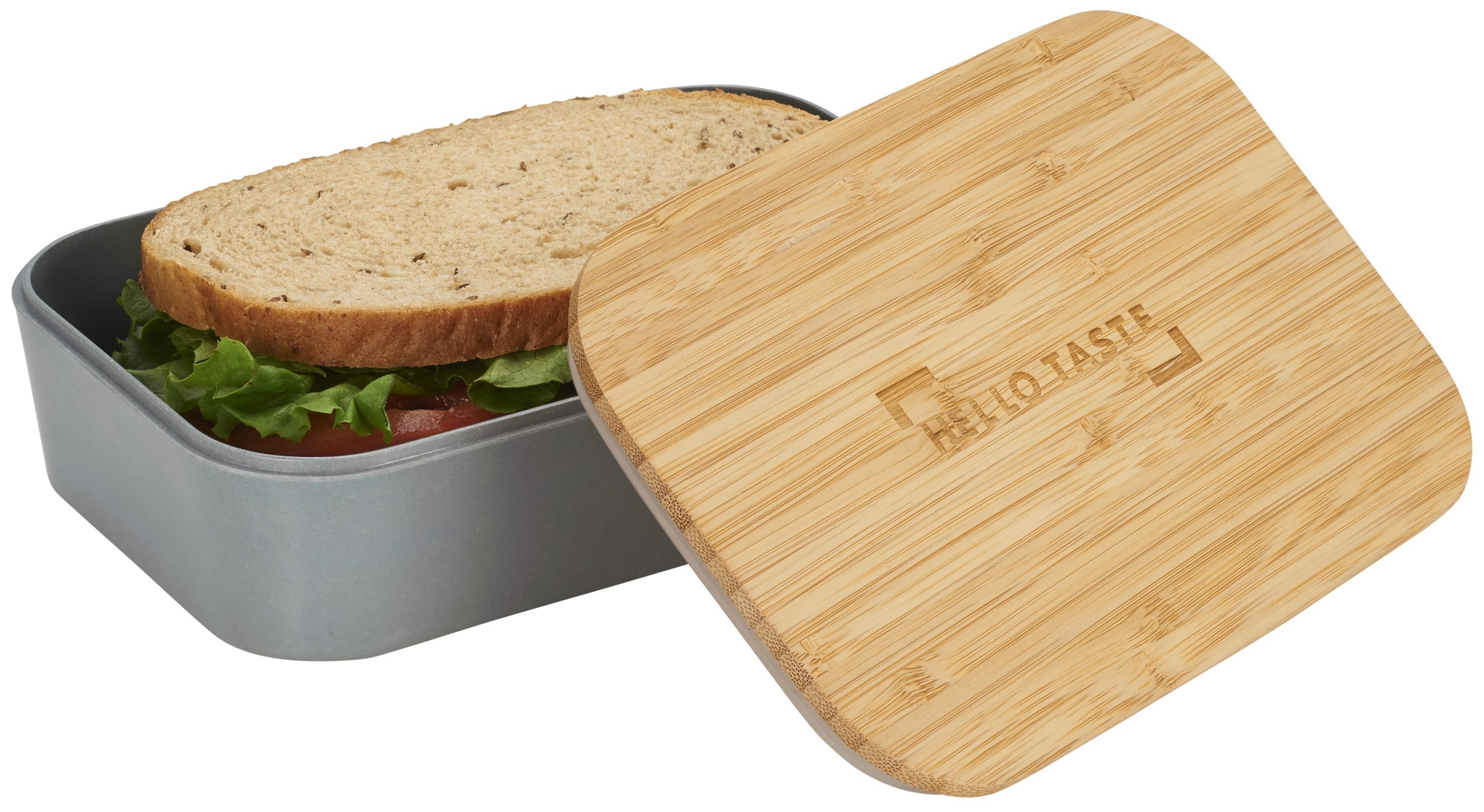 Bamboo Fiber Lunch Box with Cutting Board Lid 1
