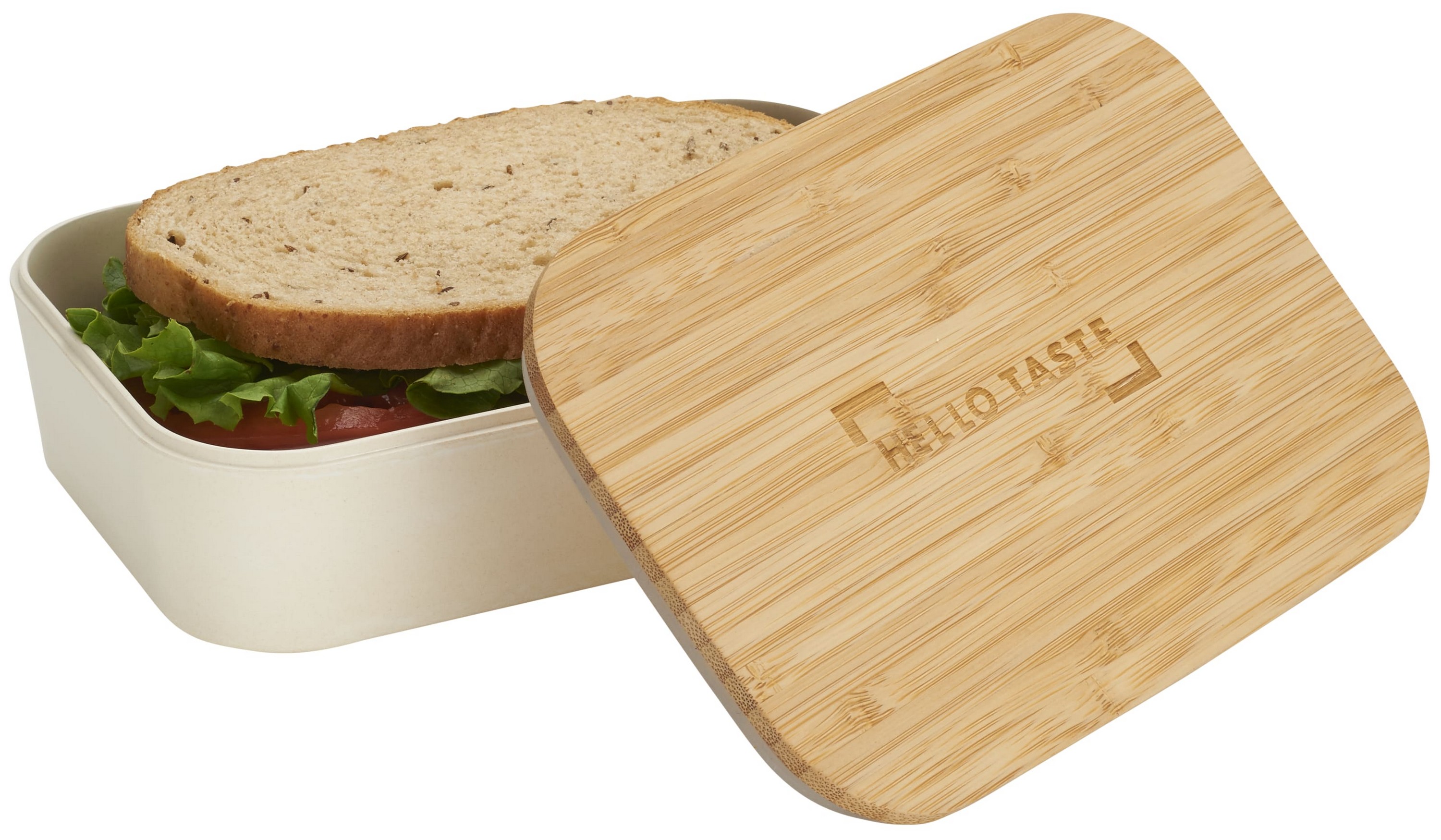 Bamboo Fiber Lunch Box with Cutting Board Lid 1