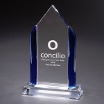 Sapphire Peak Optically Perfect Award - Clear / Blue Sapphire Peak Optically Perfect Award - Clear / Blue