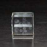 Medium Flat Cube 3D Crystal Award - Clear Medium Flat Cube 3D Crystal Award - Clear