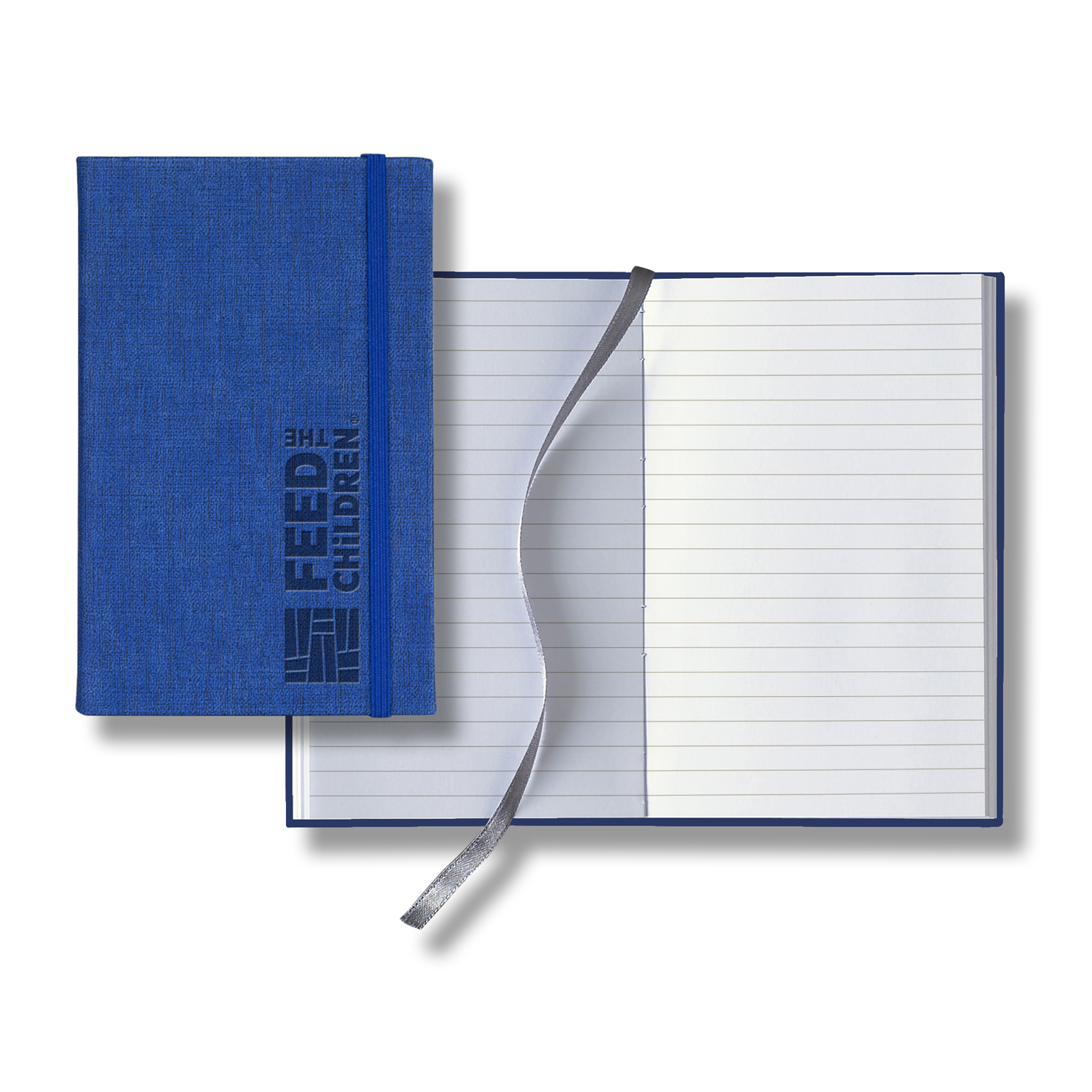 Castelli Linen Banded Pico Lined White Page Journal 1