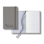 Castelli Linen Banded Pico Lined White Page Journal - Light Gray Castelli Linen Banded Pico Lined White Page Journal - Light Gray