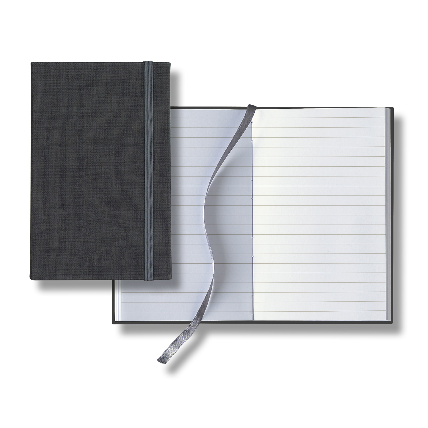 Castelli Linen Banded Pico Lined White Page Journal 1
