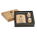 Leatherette Flask Set - Tan Leatherette Flask Set - Tan