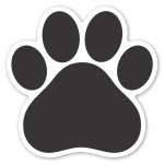 Paw Print Car Magnet 5.75 x 5.75 2 Paw Print Car Magnet 5.75 x 5.75 2