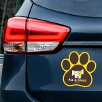 Paw Print Car Magnet 5.75 x 5.75 - Additional Image Paw Print Car Magnet 5.75 x 5.75 - Additional Image