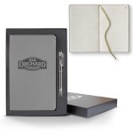 ApPeel Slim Medio Lined Apple Page Journal Gift Set - Gray ApPeel Slim Medio Lined Apple Page Journal Gift Set - Gray