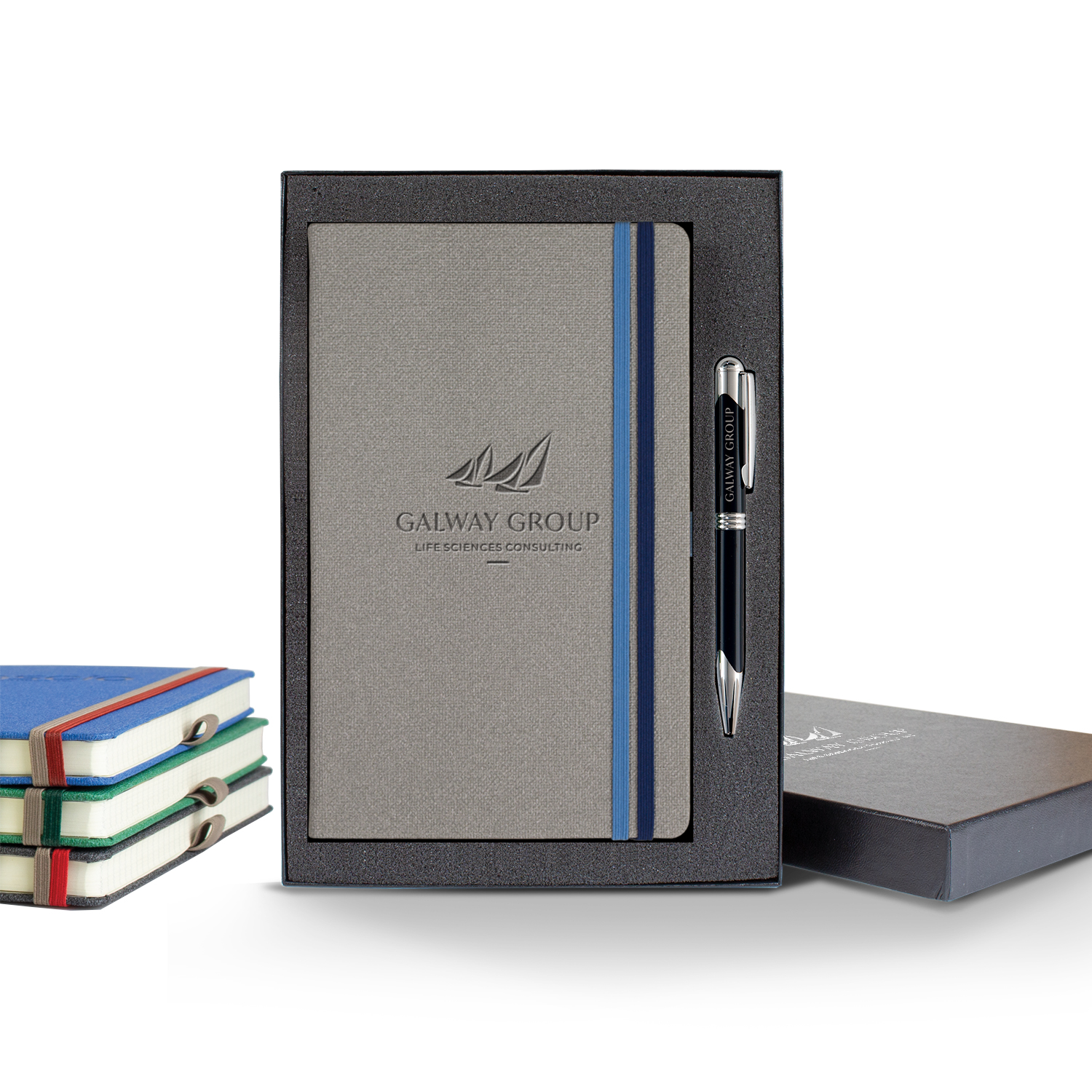 Castelli Bi Band Medio Lined Ivory Page Journal Gift Set 1