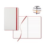 Castelli White Laser Medio Lined White Page Journal - White Cover-Red Border Castelli White Laser Medio Lined White Page Journal - White Cover-Red Border
