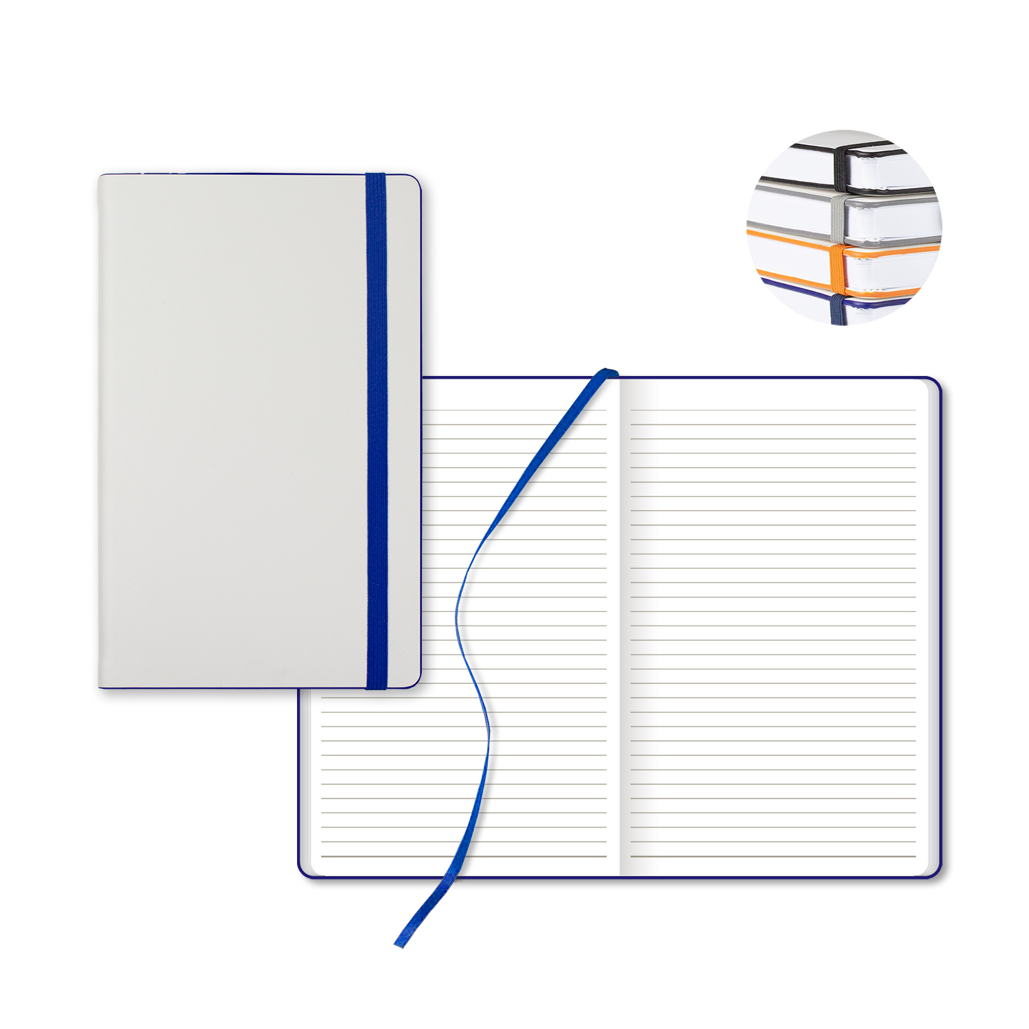 Castelli White Laser Medio Lined White Page Journal 1