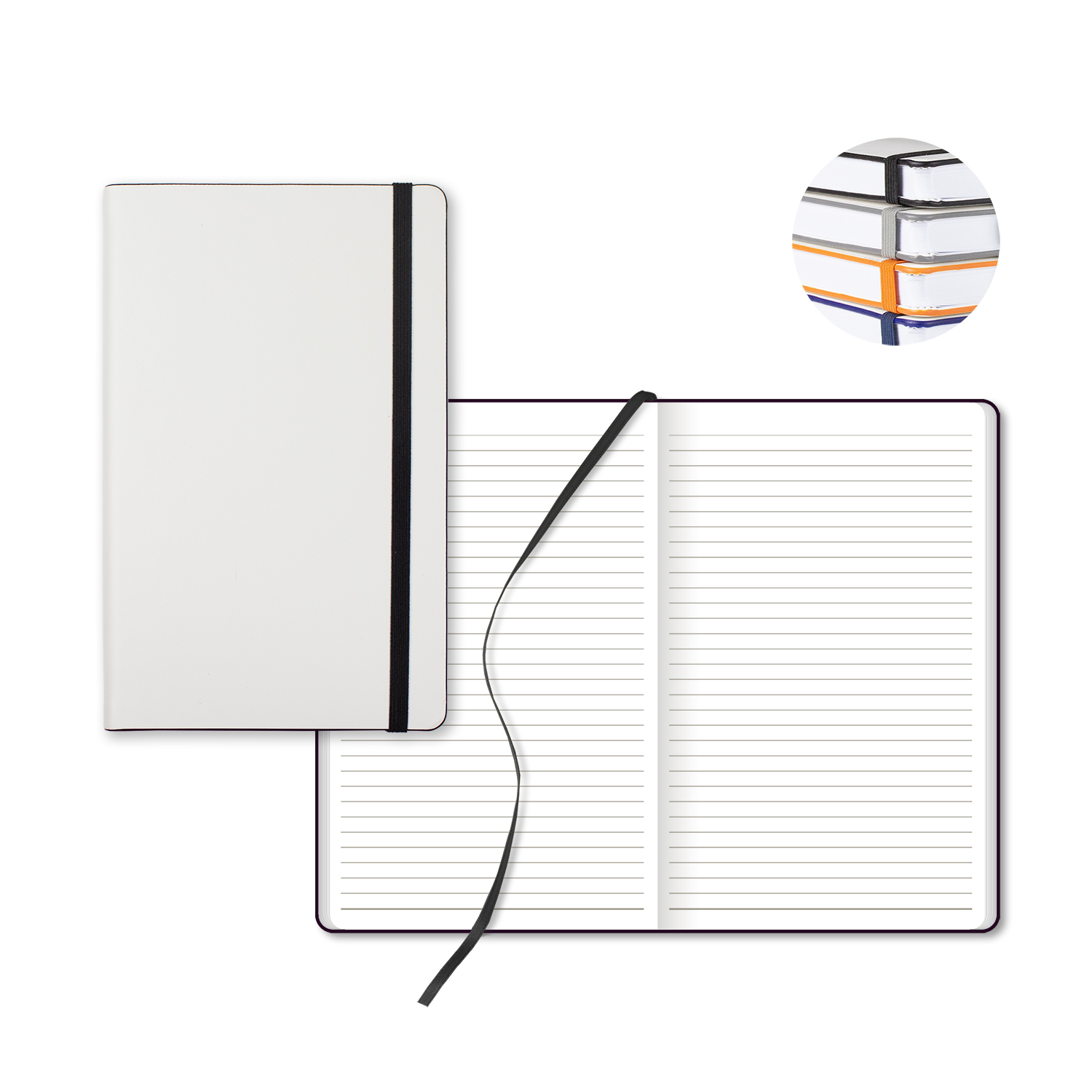 Castelli White Laser Medio Lined White Page Journal 1