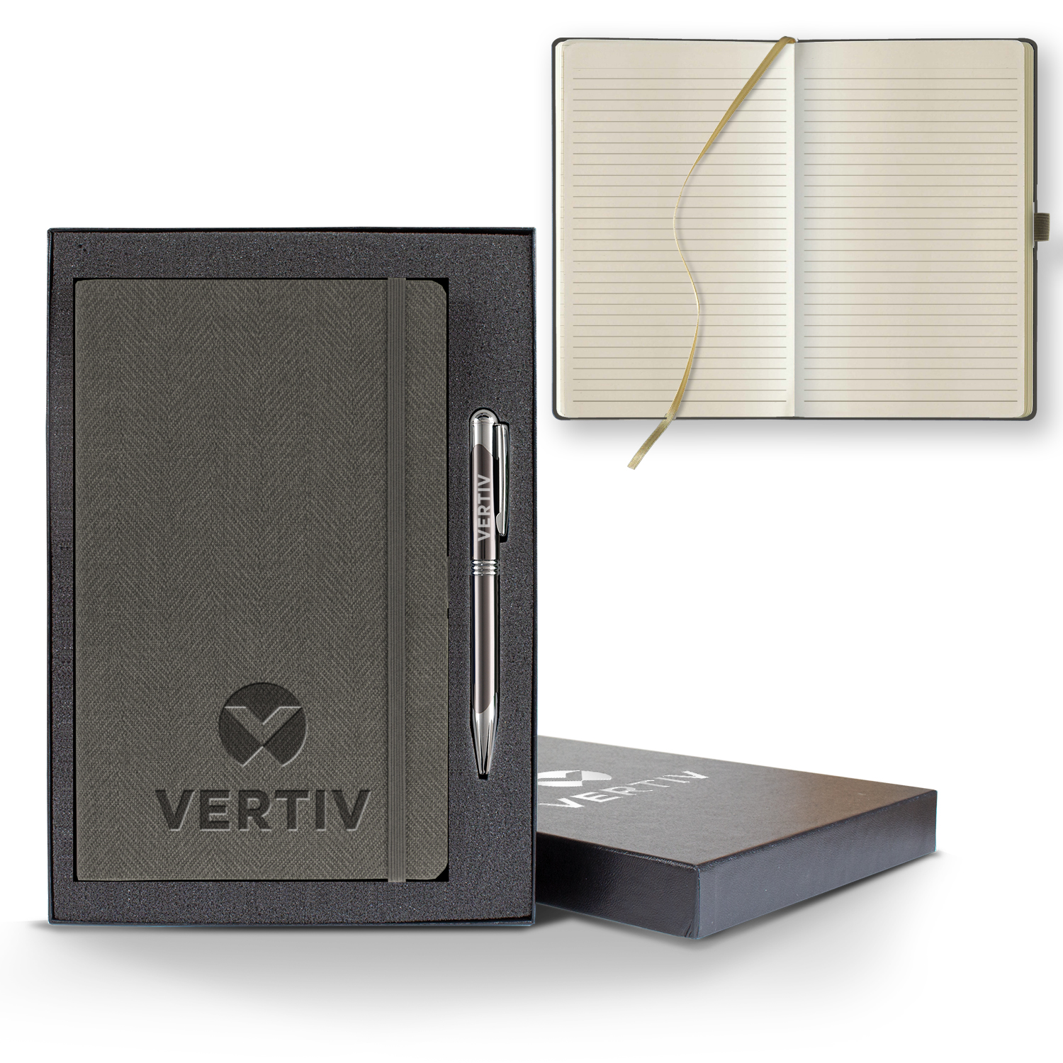 Castelli Montana Medio Lined Ivory Page Journal Gift Set 1