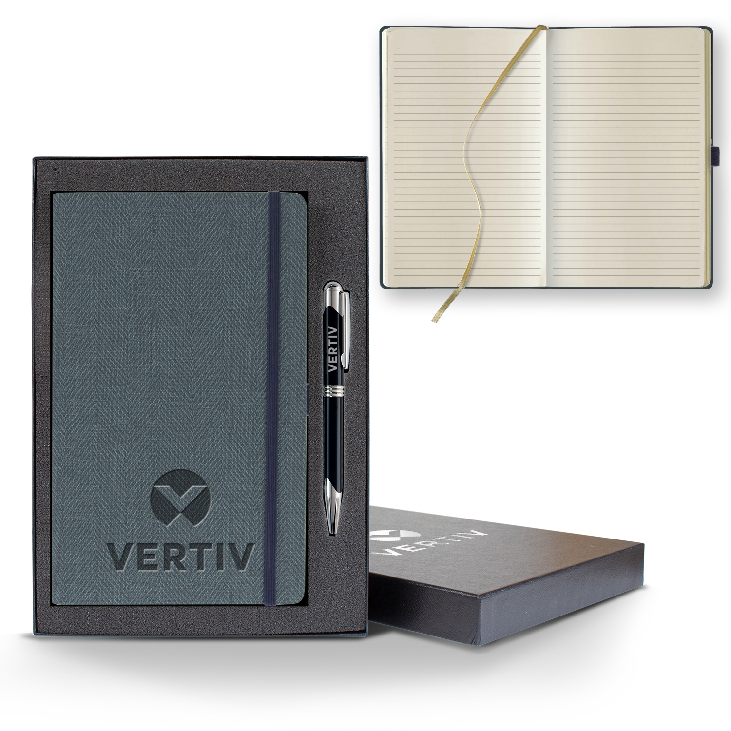 Castelli Montana Medio Lined Ivory Page Journal Gift Set 1