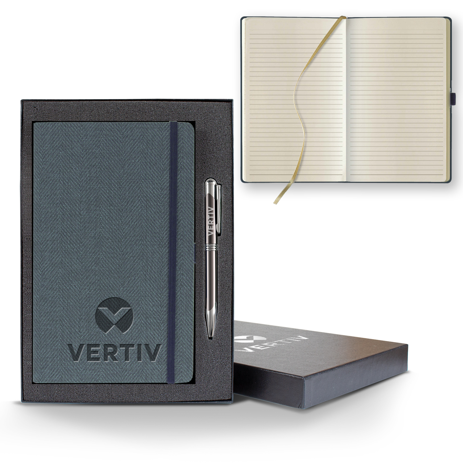 Castelli Montana Medio Lined Ivory Page Journal Gift Set 1