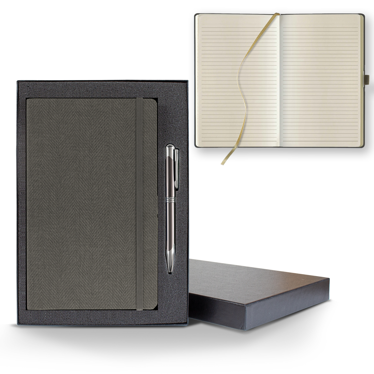 Castelli Montana Medio Lined Ivory Page Journal Gift Set 1