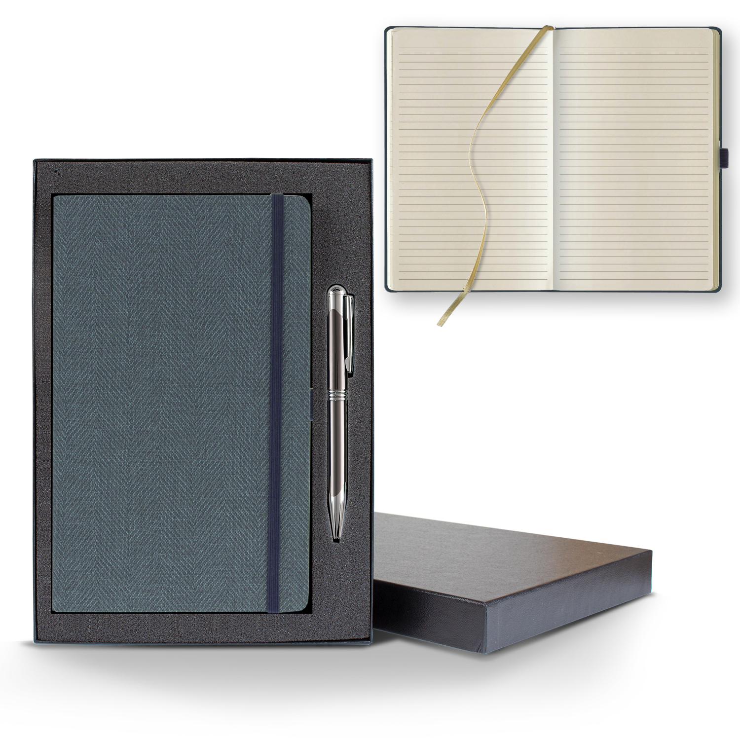 Castelli Montana Medio Lined Ivory Page Journal Gift Set 1