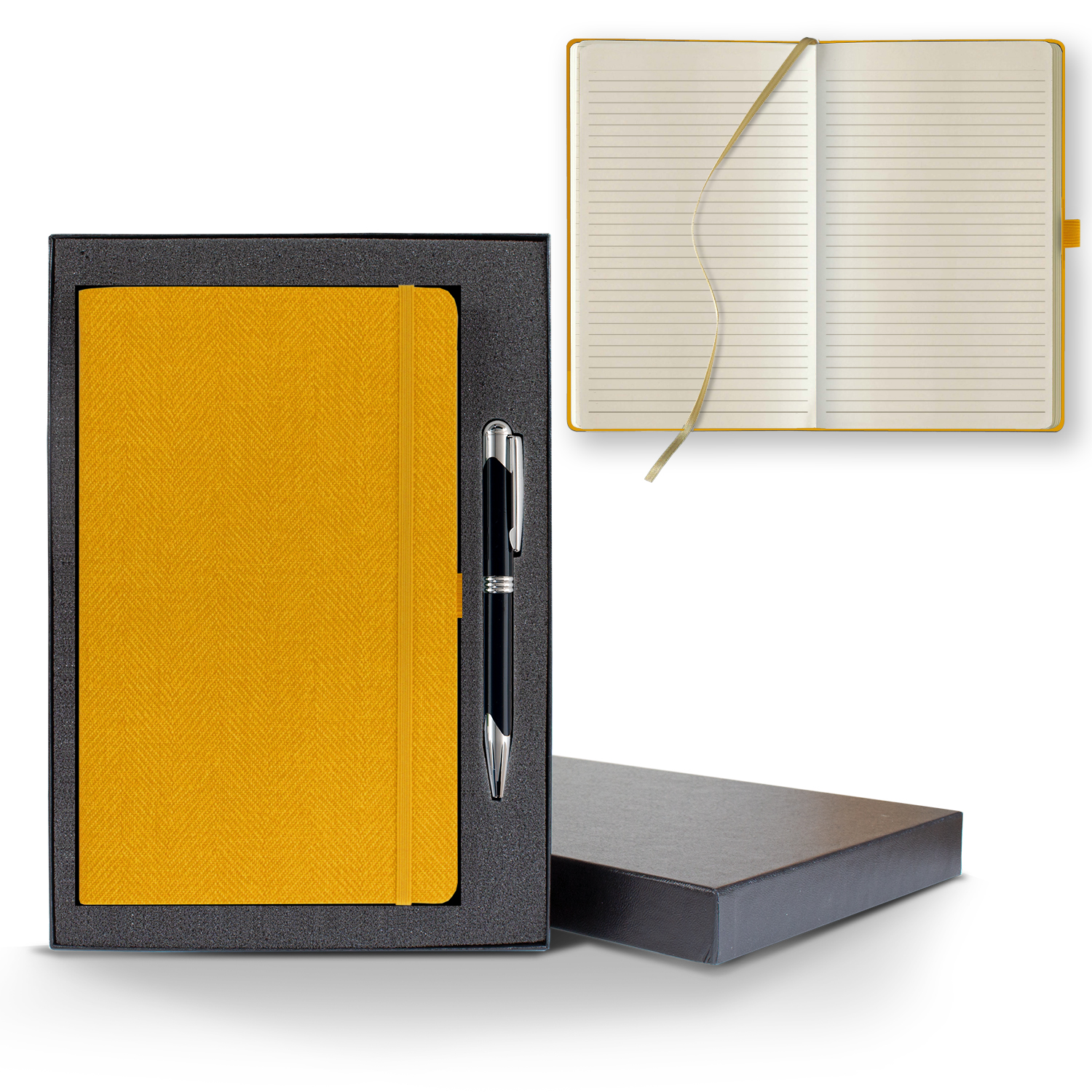Castelli Montana Medio Lined Ivory Page Journal Gift Set 1